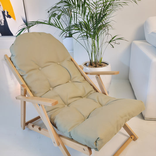 Foldable Wood Recliner Chair