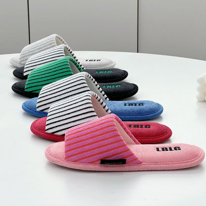 Comfort Stripe Towel Slippers