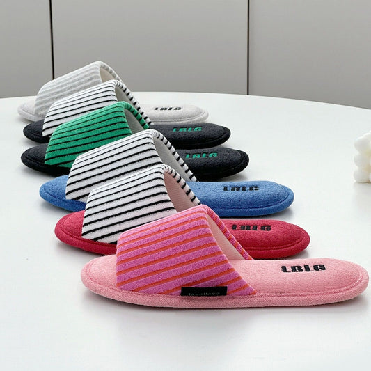 Comfort Stripe Towel Slippers