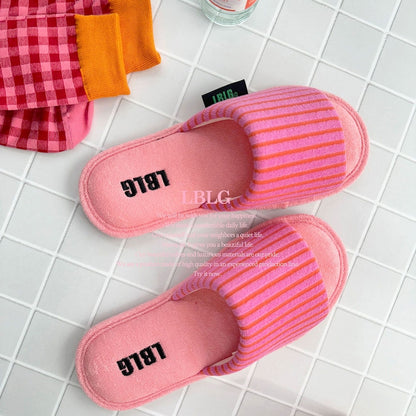 Comfort Stripe Towel Slippers