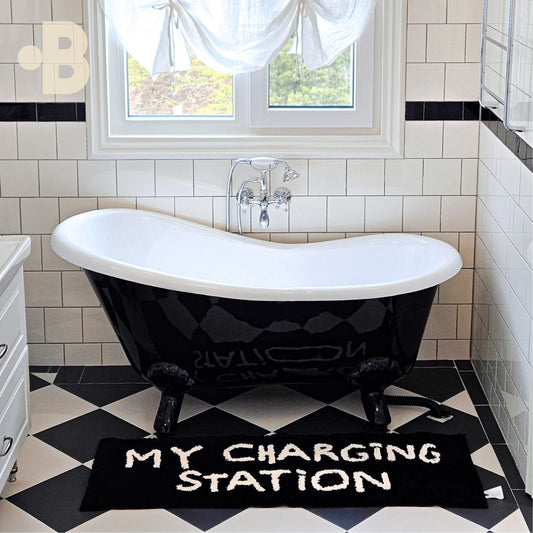 My Charging Station Tufted Rug - detail view