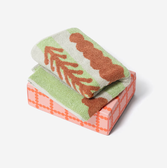 Retro Grove Hand Towel