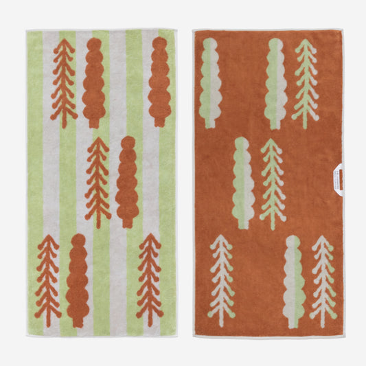 Retro Grove Hand Towel