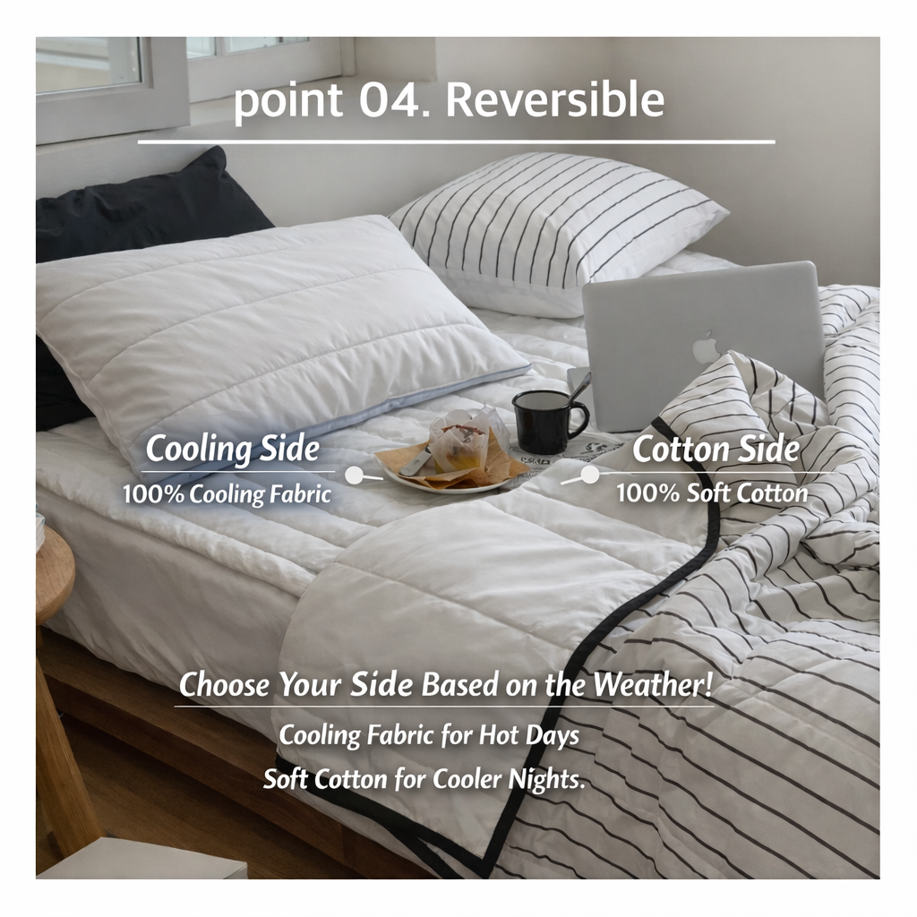 Ian Stripe Cooling Reversible Summer Comforter - image 9 of 9