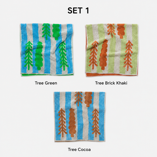 Warmgrey Tail Signature Print Towel Gift Set (3-Piece)