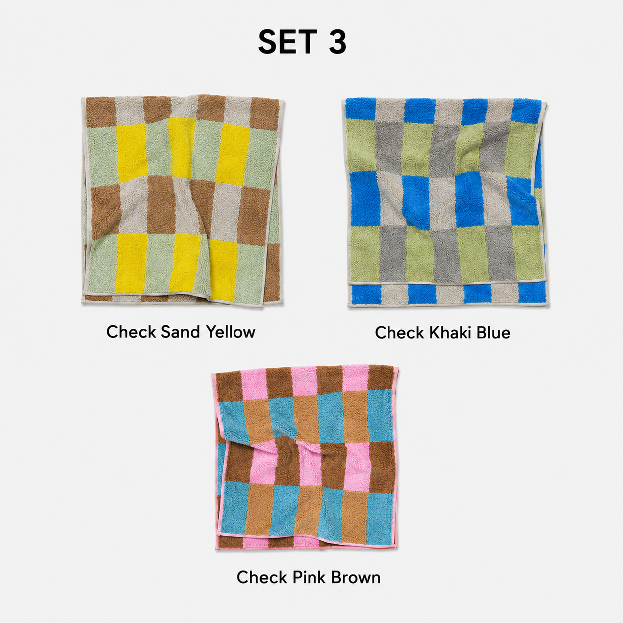 Warmgrey Tail Signature Print Towel Gift Set (3-Piece)