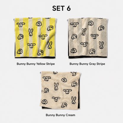 Warmgrey Tail Signature Print Towel Gift Set (3-Piece)