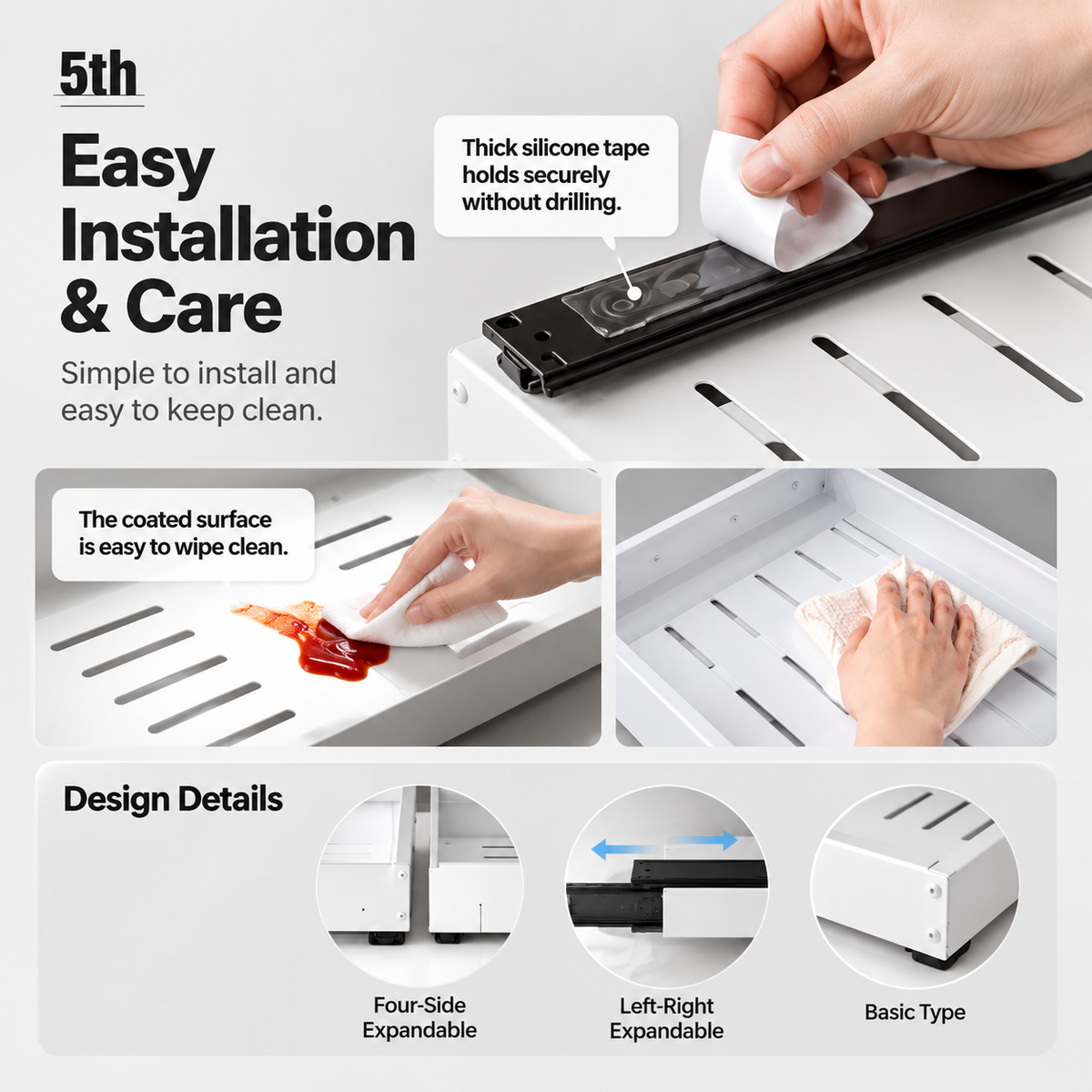 Expandable Sliding Cabinet Shelf