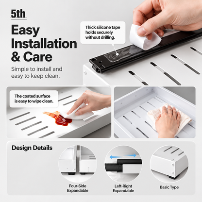 Expandable Sliding Cabinet Shelf