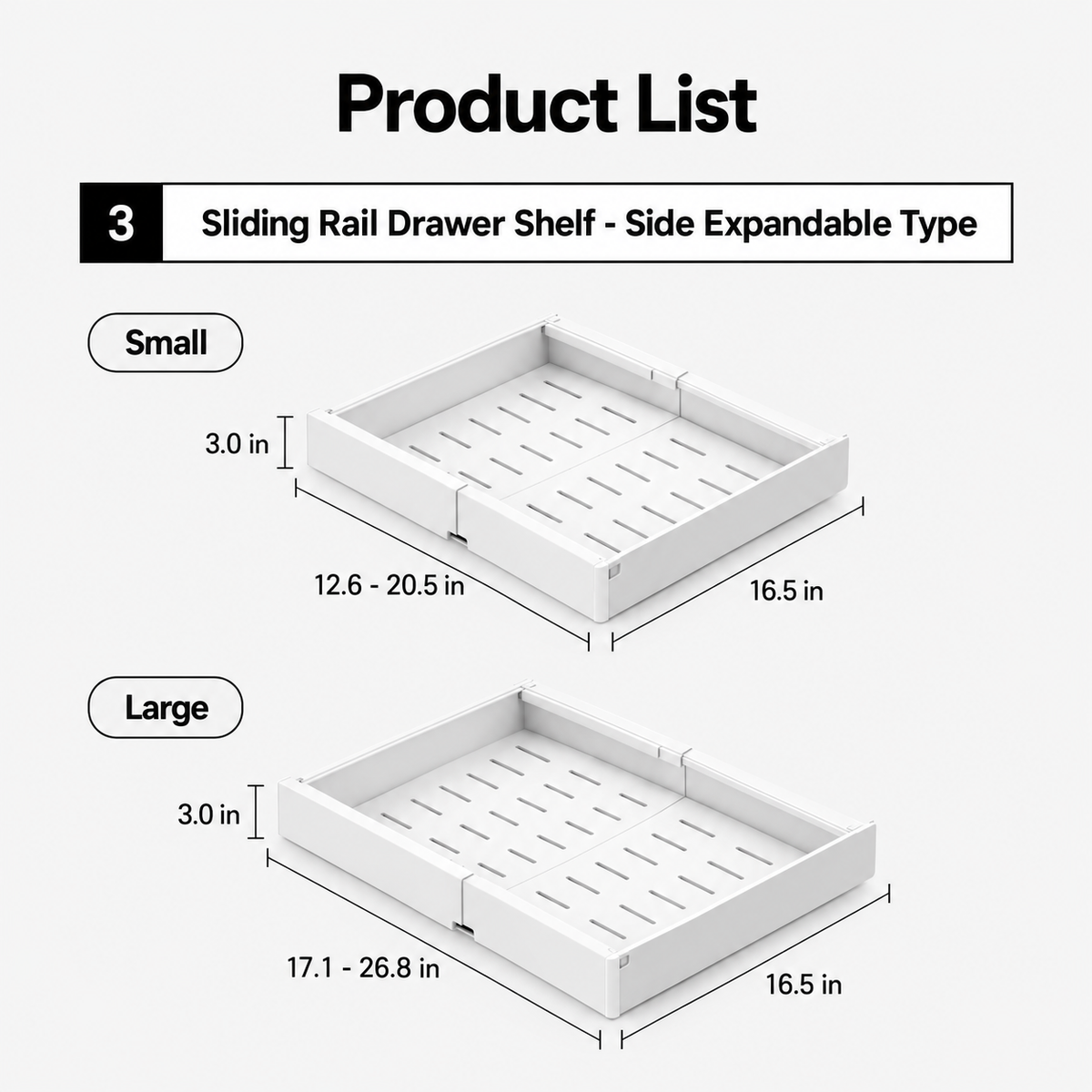Expandable Sliding Cabinet Shelf