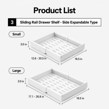 Expandable Sliding Cabinet Shelf