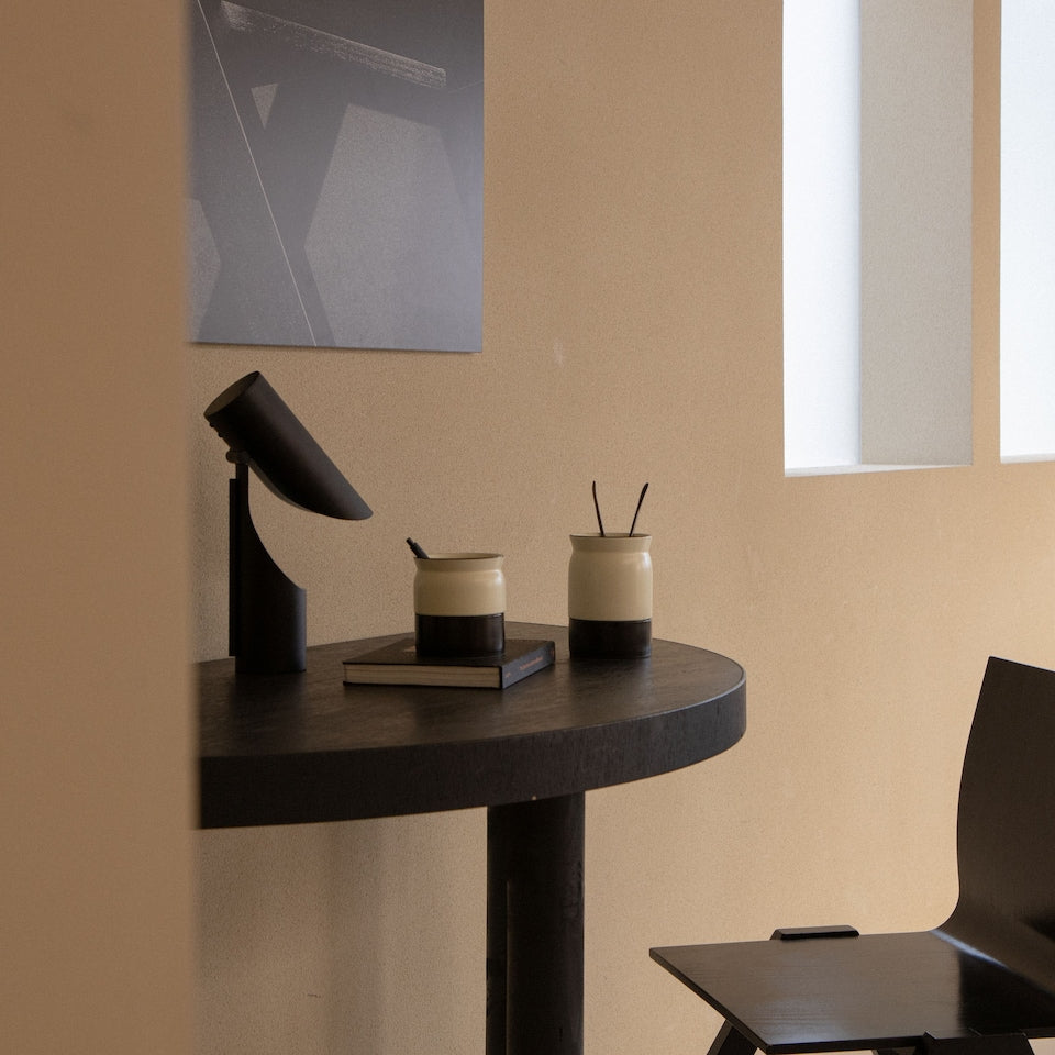 Two-Tone Self-Draining Ceramic Utensil Holders (Set of 2) - close up