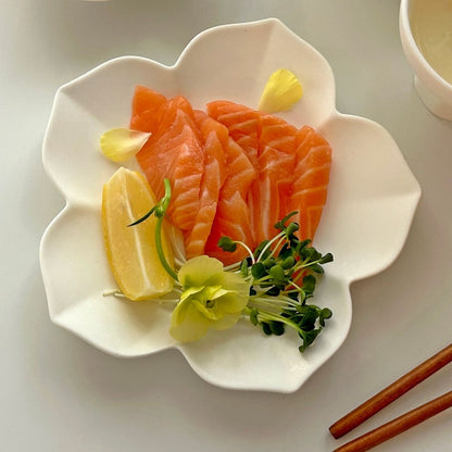 Eunseol Matte Porcelain Pedestal Cup & Plate Set (4-Piece Gift Set)