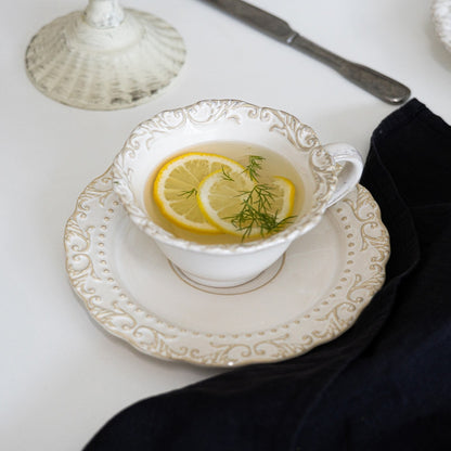 Baroque Ceramic Coffee Cup & Saucer Set - image 5 of 5