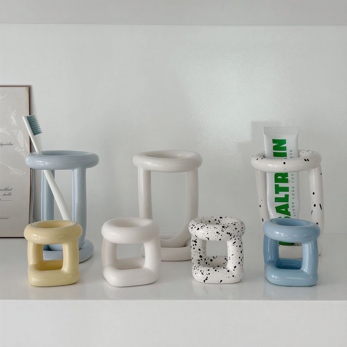 Coconut Ceramic Toothbrush Holder
