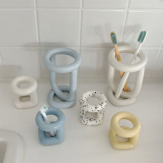 Coconut Ceramic Toothbrush Holder