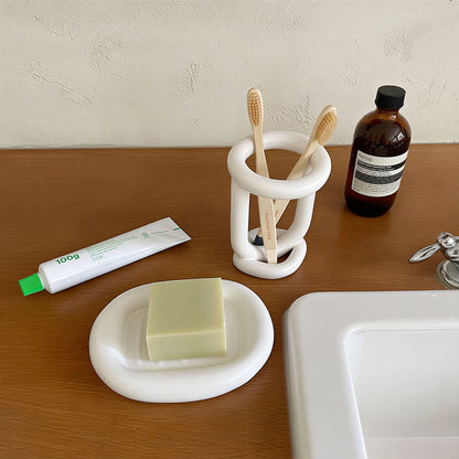 Coconut Ceramic Toothbrush Holder