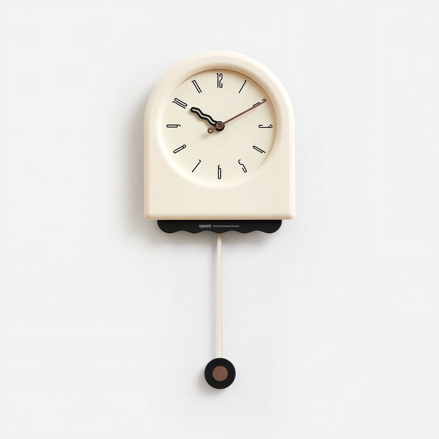 On My Mood Cream Pendulum Wall Clock