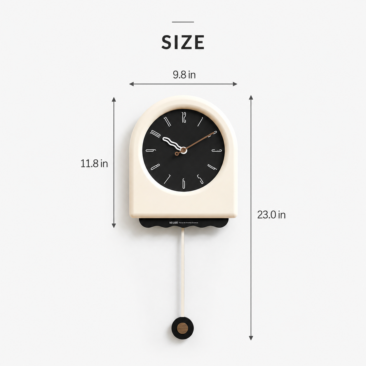 On My Mood Cream Pendulum Wall Clock
