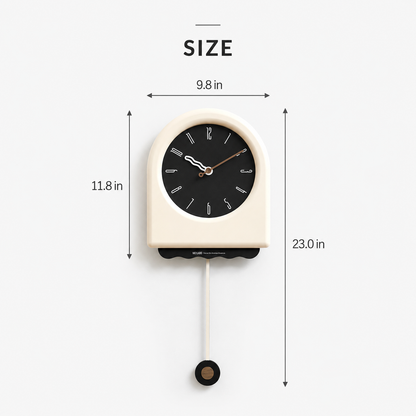 On My Mood Cream Pendulum Wall Clock