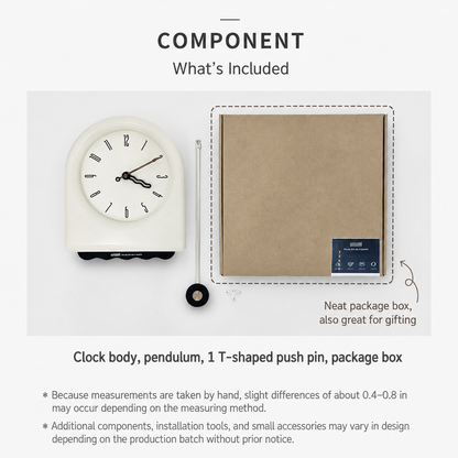 On My Mood Cream Pendulum Wall Clock