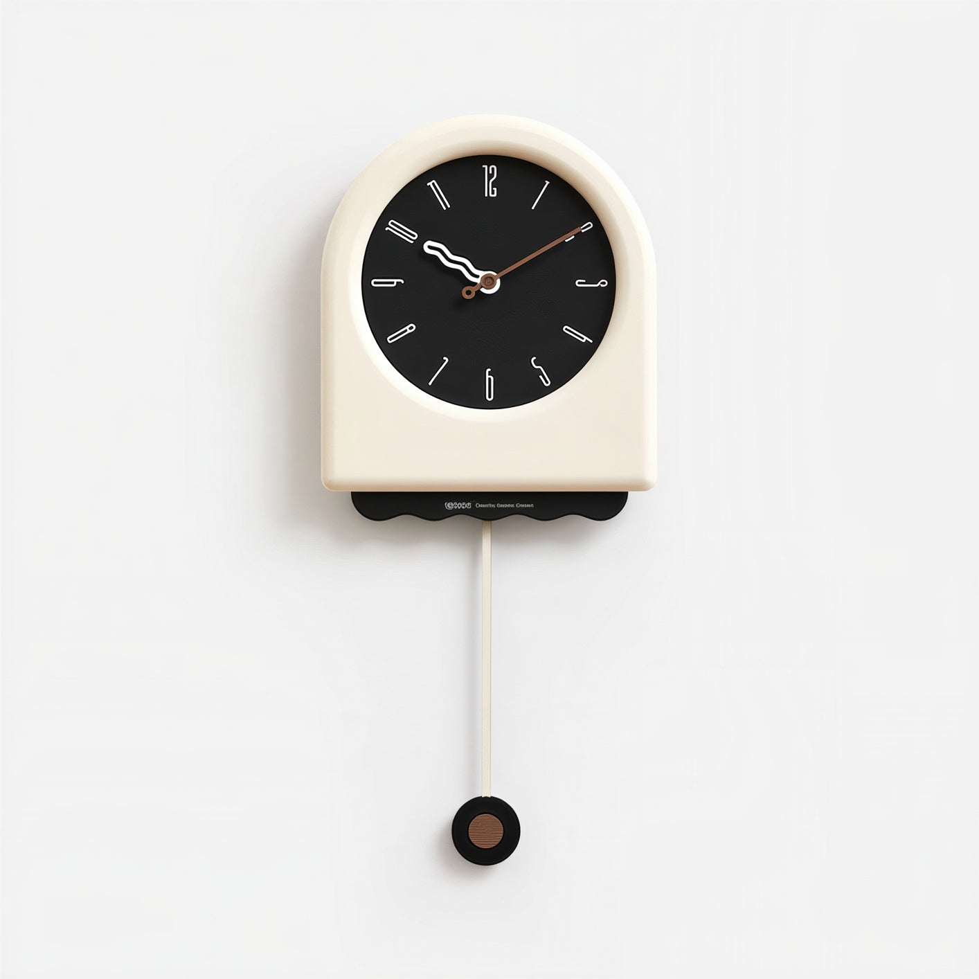 On My Mood Cream Pendulum Wall Clock
