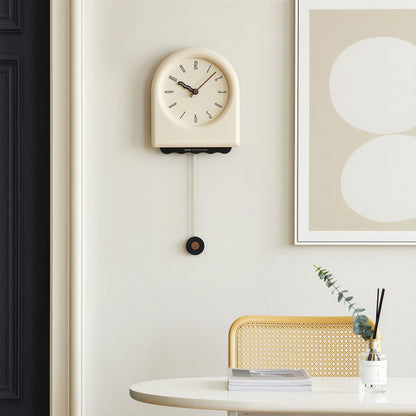 On My Mood Cream Pendulum Wall Clock