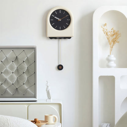 On My Mood Cream Pendulum Wall Clock