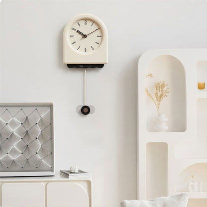 On My Mood Cream Pendulum Wall Clock