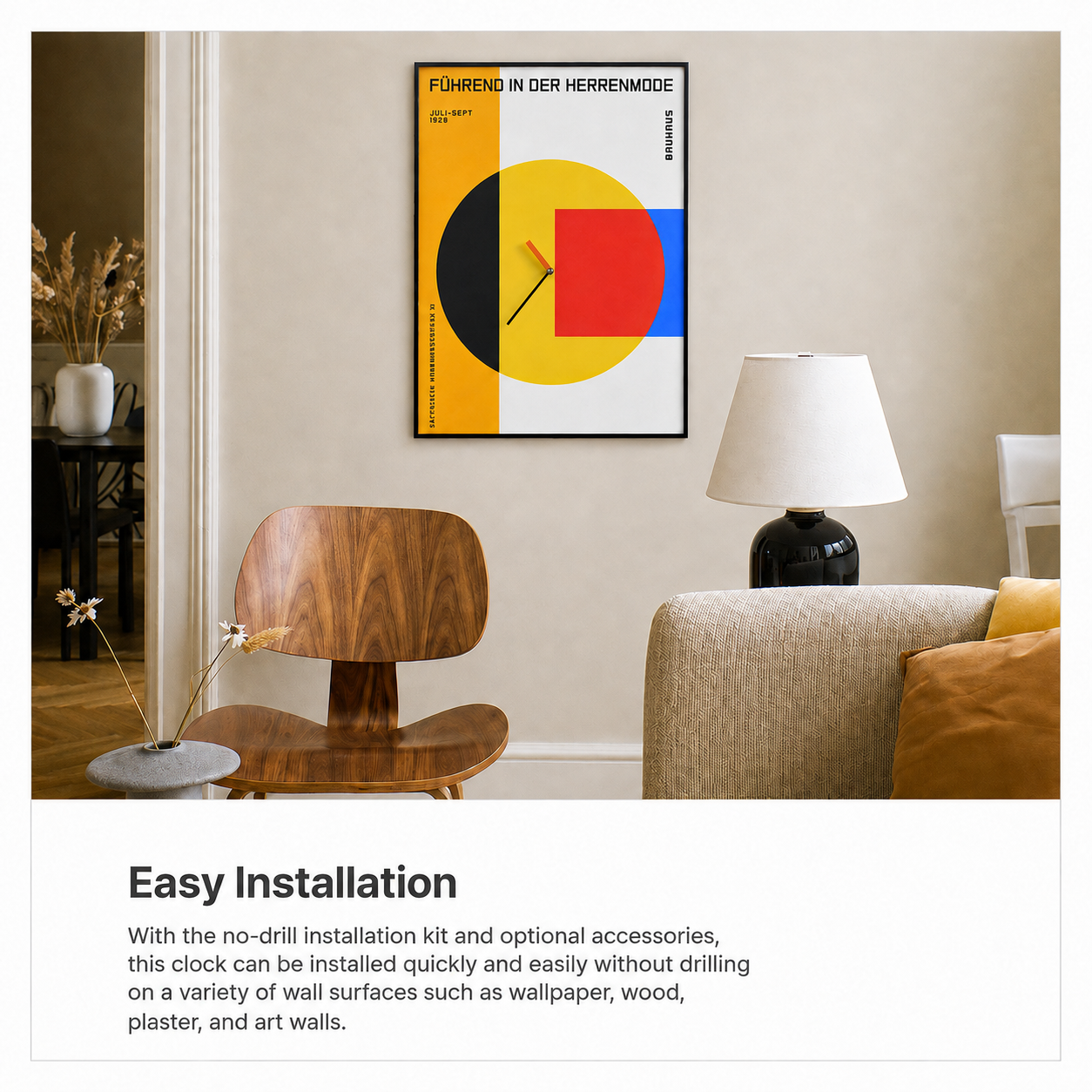 On My Mood Mid-Century Art Wall Clock