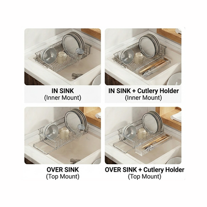 Dual Fit Sink Dish Rack