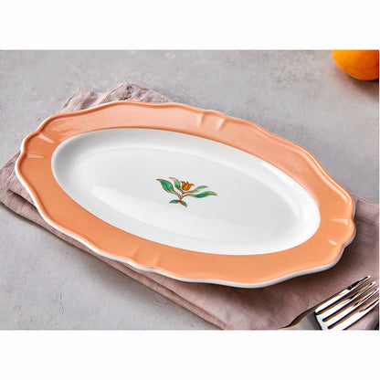 Autumn Flower Oval Plate