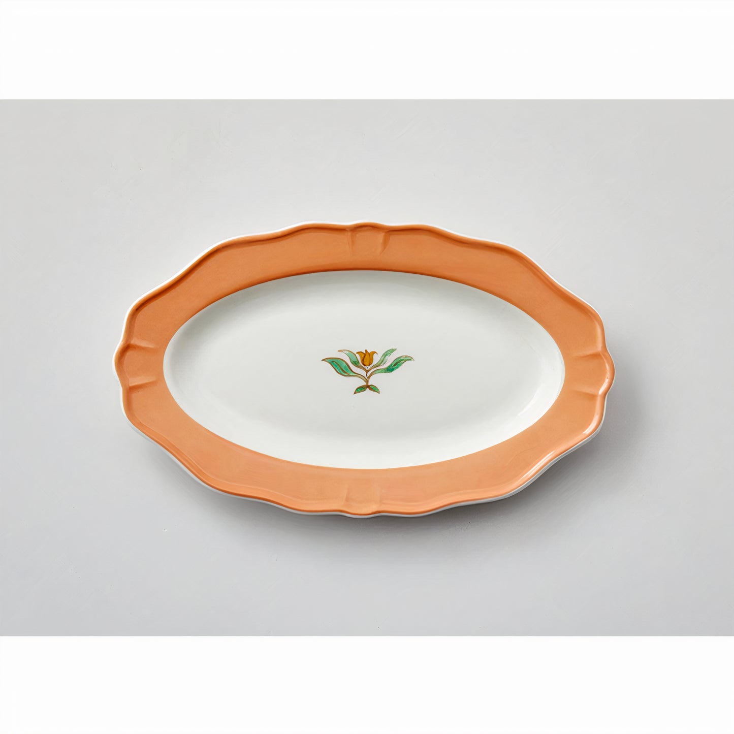Autumn Flower Oval Plate