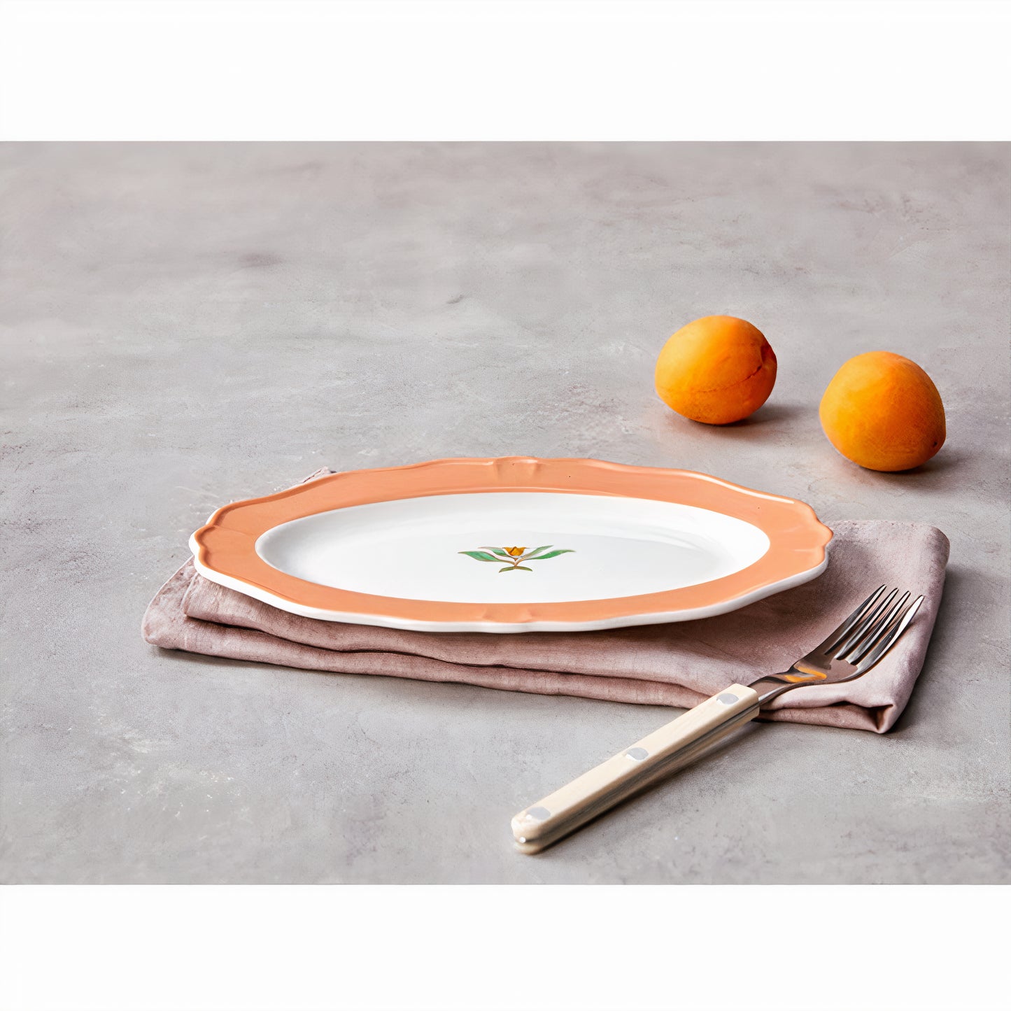 Autumn Flower Oval Plate