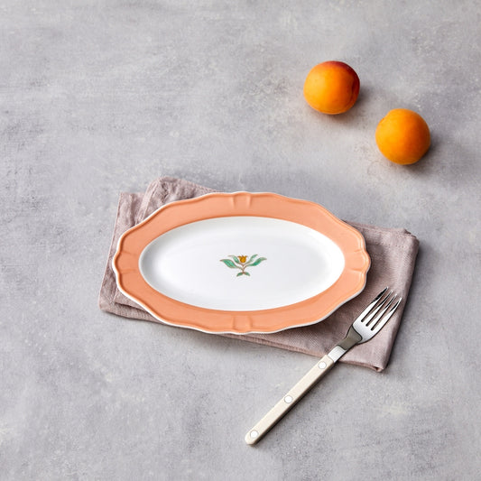 Autumn Flower Oval Plate