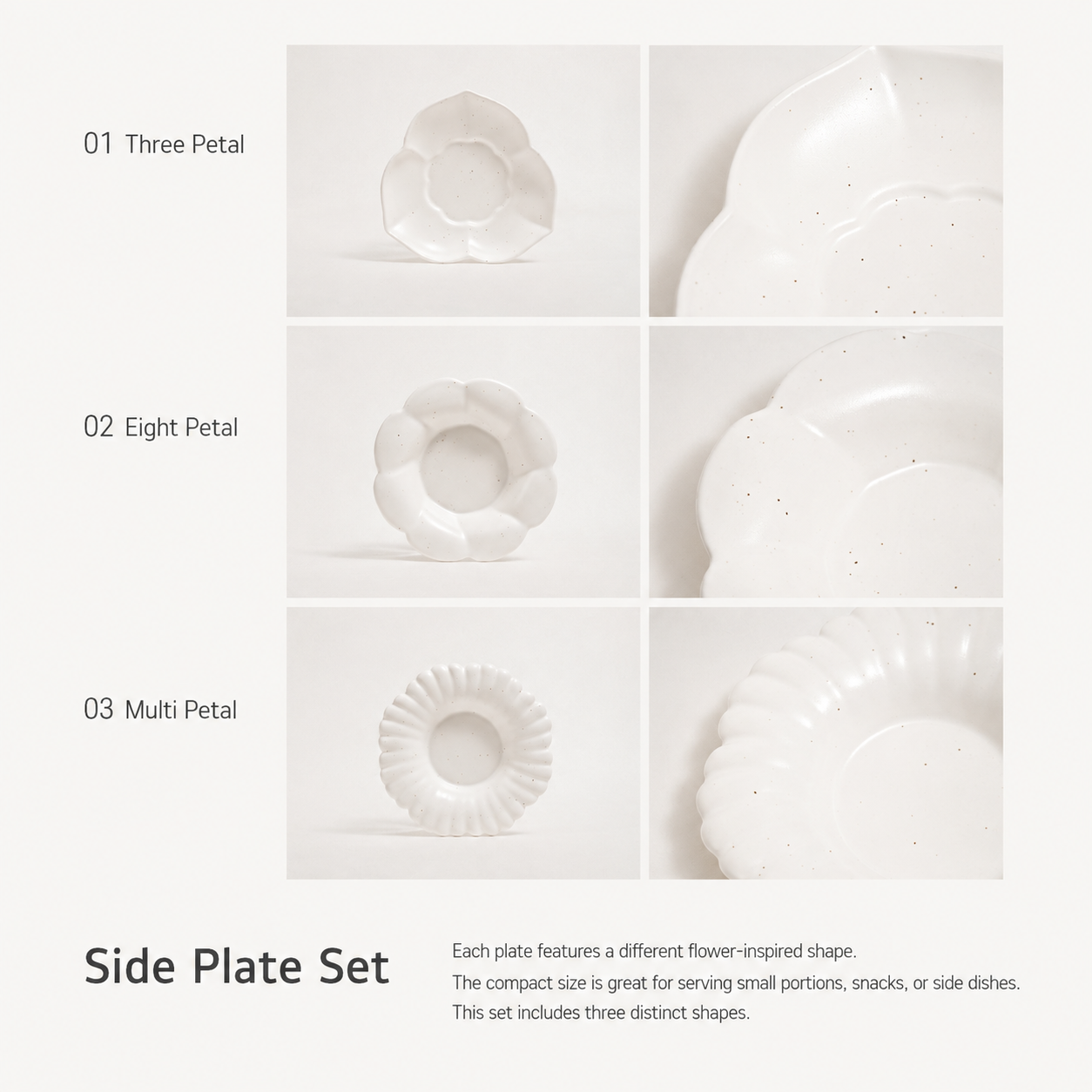 Blooming Floral Side Plate Gift Set (3-Piece)