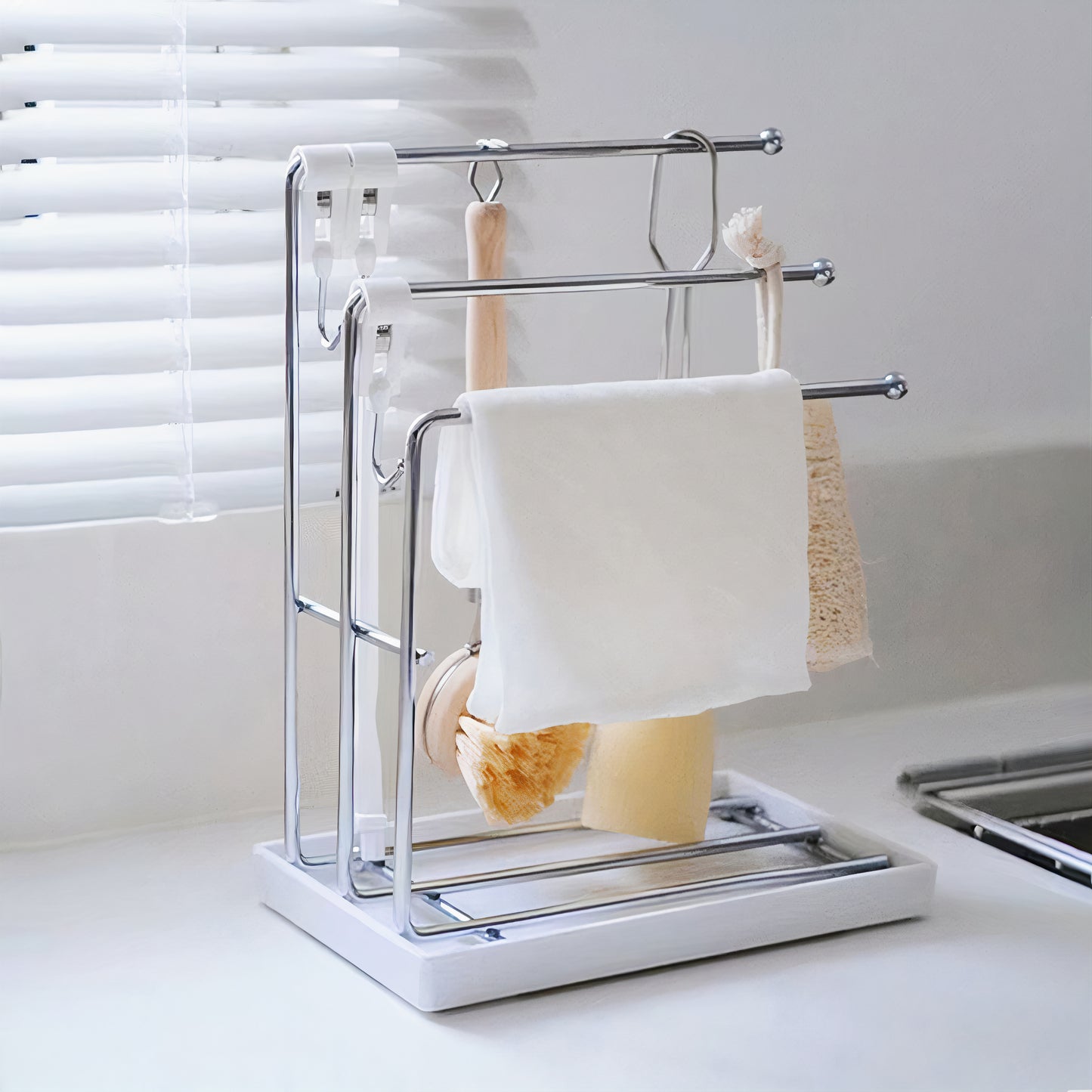 Oatley 3-Tier Modern Stand Dishcloth Rack