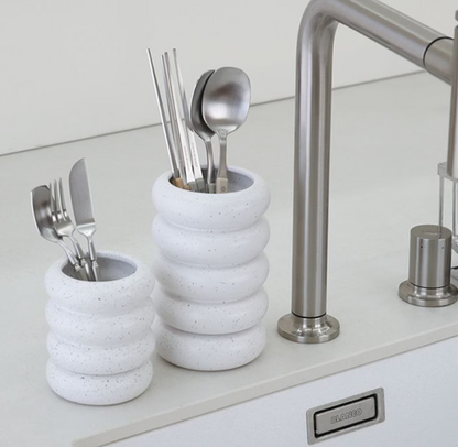 Cloud Ceramic Self-Draining Utensil Holder - image 6 of 8
