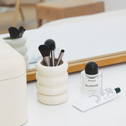 Cloud Ceramic Self-Draining Utensil Holder - close up