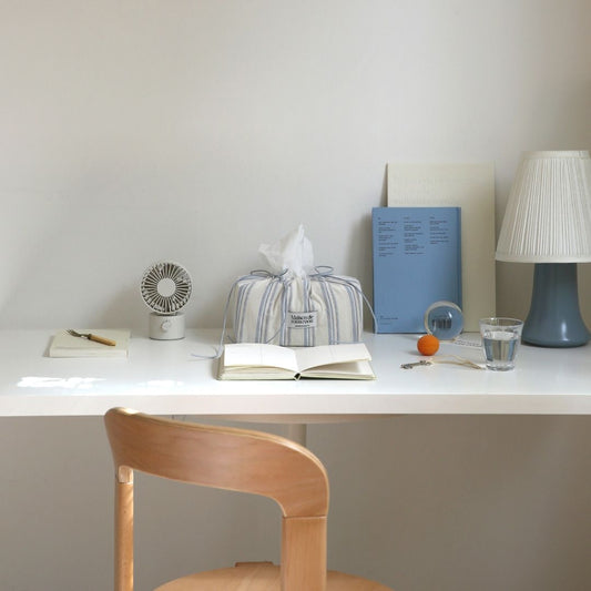 Lingling Paradise Striped Cotton Tissue Box Cover