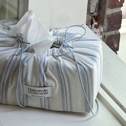 Lingling Paradise Striped Cotton Tissue Box Cover