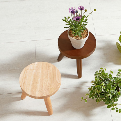 OAH Round Wood Plant Stool