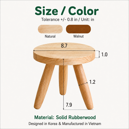OAH Round Wood Plant Stool