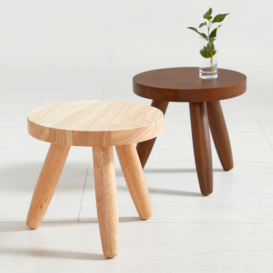 OAH Round Wood Plant Stool
