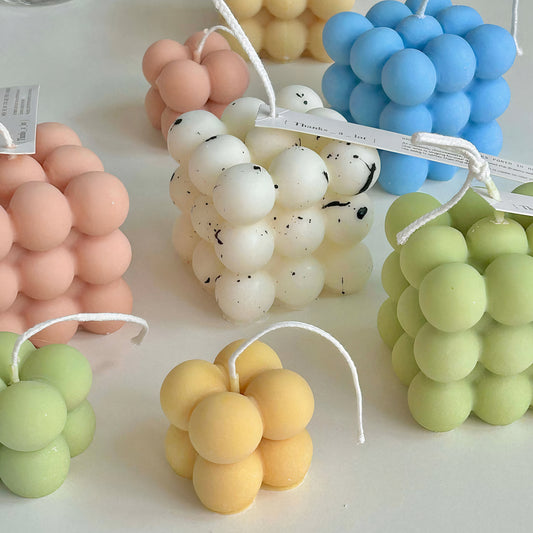 Pastel Bubble Cube Candle