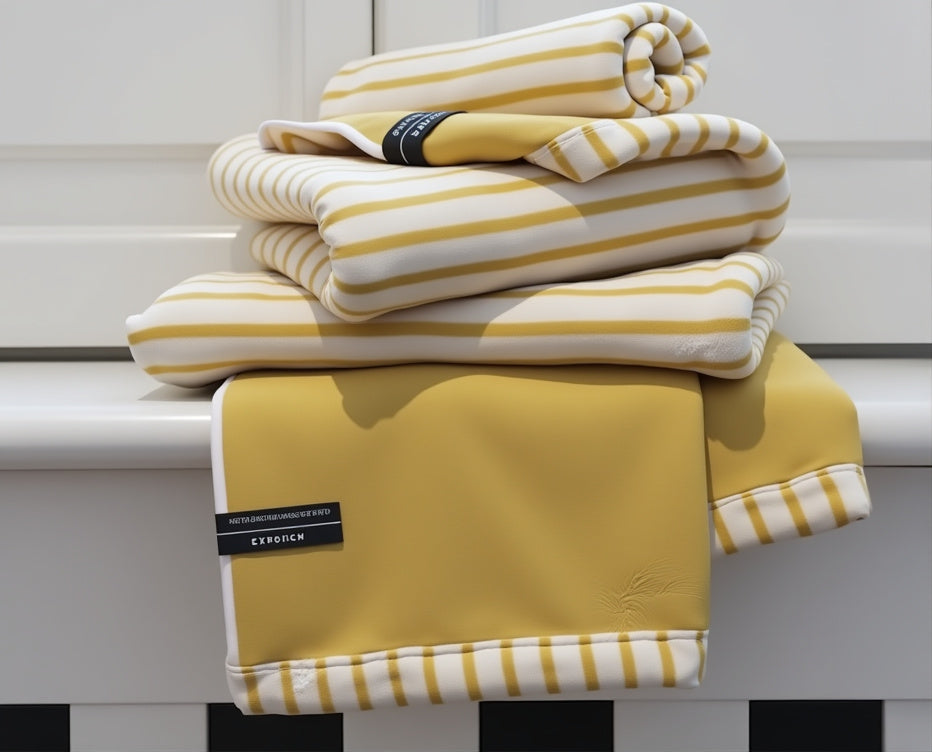 Stripe & Solid Reversible Towel Set (5 Pack)