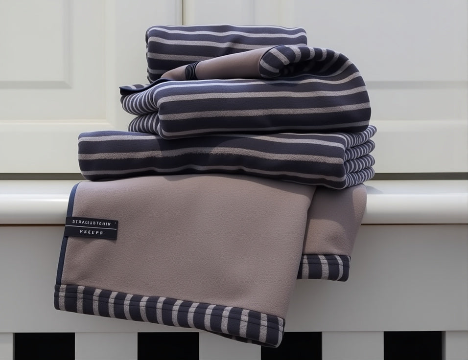 Stripe & Solid Reversible Towel Set (5 Pack)