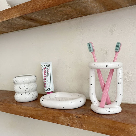 Coconut Gift Set – Toothbrush Holder & Soap Tray