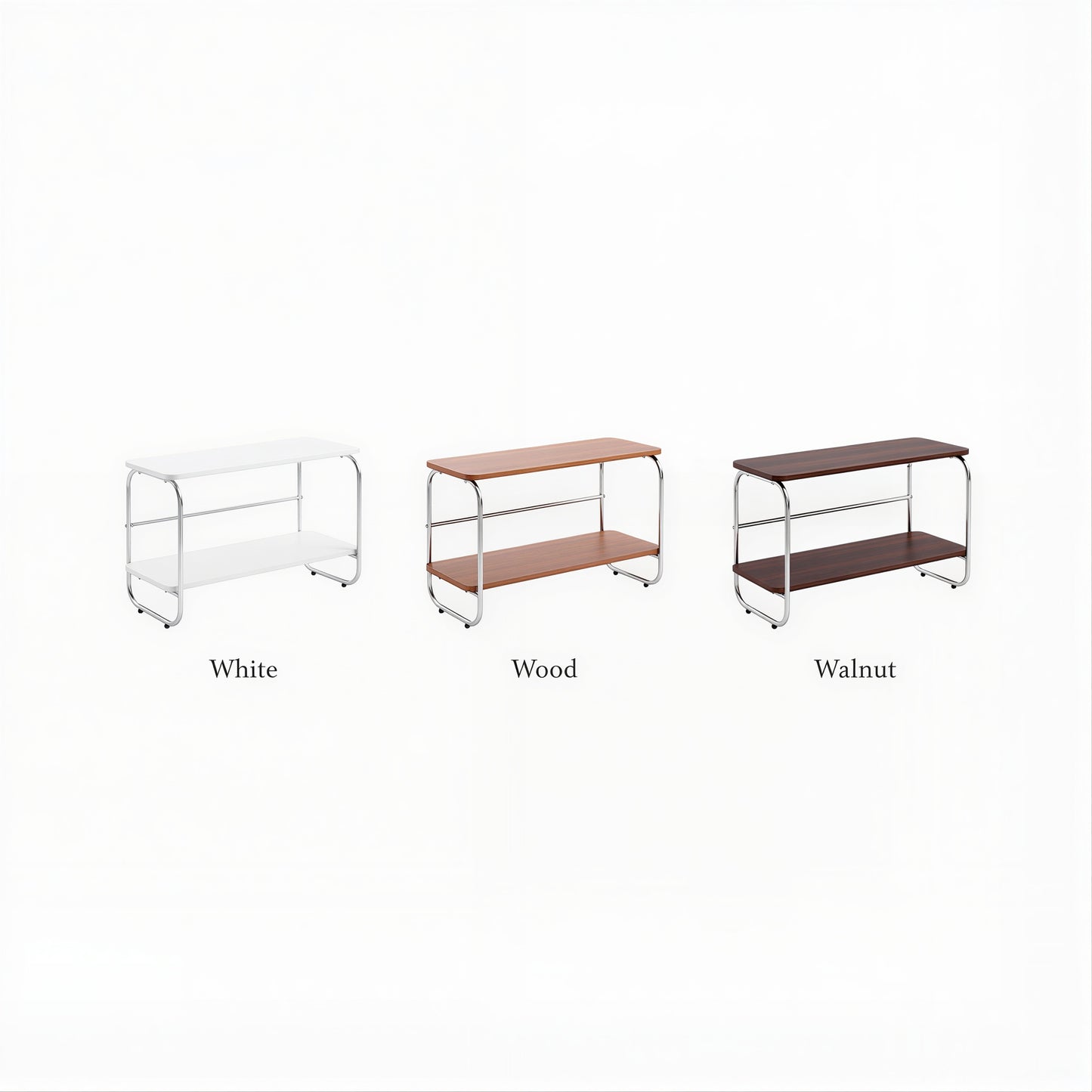 Mid-Century Wood & Chrome Shelf - image 6 of 6