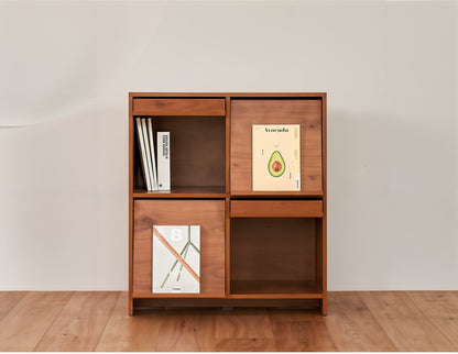 Cabinet with Flip-Up Doors and Magazine Display Panels